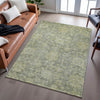 Piper Looms Mayfield Damask AMF1105 Sage Machine Washable Area Rug Lifestyle Image Feature