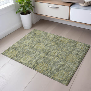 Piper Looms Mayfield Damask AMF1105 Sage Machine Washable Area Rug Scatter Lifestyle Image Feature