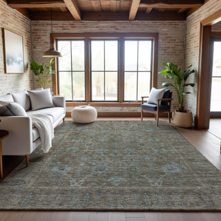 Piper Looms Mayfield Global AMF1106 Brown Machine Washable Area Rug Lifestyle Image Feature