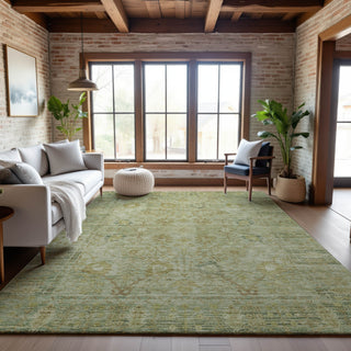 Piper Looms Mayfield Global AMF1106 Sage Machine Washable Area Rug Lifestyle Image Feature