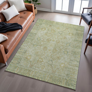 Piper Looms Mayfield Global AMF1106 Sage Machine Washable Area Rug Lifestyle Image Feature