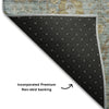 Piper Looms Mayfield Global AMF1106 Teal Machine Washable Area Rug Backing Image