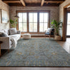 Piper Looms Mayfield Global AMF1106 Teal Machine Washable Area Rug Lifestyle Image Feature