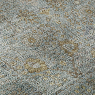 Piper Looms Mayfield Global AMF1106 Teal Machine Washable Area Rug Swatch Image