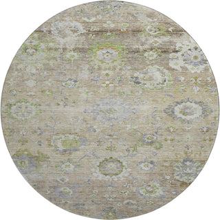 Piper Looms Mayfield Global AMF1107 Beige Machine Washable Area Rug Round Main Image