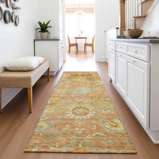Piper Looms Mayfield Global AMF1107 Coral Machine Washable Area Rug Runner Lifestyle Image Feature