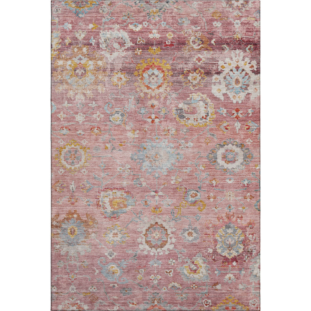 Piper Looms Mayfield Global AMF1107 Pink Machine Washable Area Rug main image