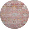 Piper Looms Mayfield Global AMF1107 Pink Machine Washable Area Rug Round Main Image