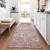 Piper Looms Mayfield Global AMF1107 Pink Machine Washable Area Rug Runner Lifestyle Image Feature