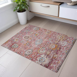 Piper Looms Mayfield Global AMF1107 Pink Machine Washable Area Rug Scatter Lifestyle Image Feature
