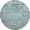 Piper Looms Mayfield Global AMF1107 Seafoam Machine Washable Area Rug Round Main Image
