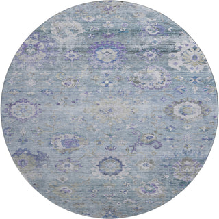 Piper Looms Mayfield Global AMF1107 Sky Machine Washable Area Rug Round Main Image