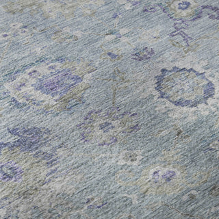 Piper Looms Mayfield Global AMF1107 Sky Machine Washable Area Rug Swatch Image