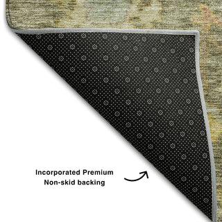 Piper Looms Mayfield Global AMF1108 Aloe Machine Washable Area Rug Backing Image