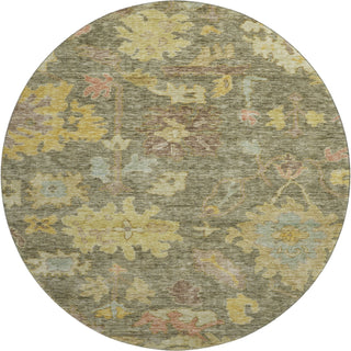 Piper Looms Mayfield Global AMF1108 Aloe Machine Washable Area Rug Round Main Image