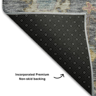 Piper Looms Mayfield Global AMF1108 Blue Machine Washable Area Rug Backing Image