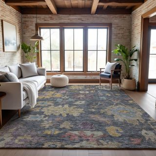 Piper Looms Mayfield Global AMF1108 Blue Machine Washable Area Rug Lifestyle Image Feature