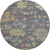 Piper Looms Mayfield Global AMF1108 Blue Machine Washable Area Rug Round Main Image