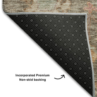 Piper Looms Mayfield Global AMF1108 Brown Machine Washable Area Rug Backing Image