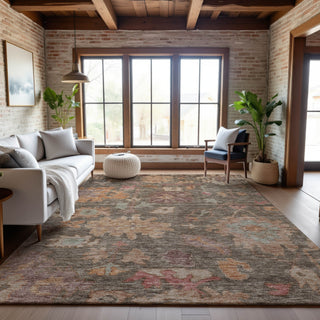 Piper Looms Mayfield Global AMF1108 Brown Machine Washable Area Rug Lifestyle Image Feature