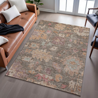 Piper Looms Mayfield Global AMF1108 Brown Machine Washable Area Rug Lifestyle Image Feature