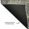 Piper Looms Mayfield Global AMF1108 Gray Machine Washable Area Rug Backing Image
