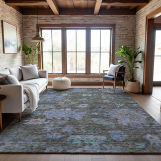 Piper Looms Mayfield Global AMF1108 Taupe Machine Washable Area Rug Lifestyle Image Feature