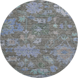 Piper Looms Mayfield Global AMF1108 Taupe Machine Washable Area Rug Round Main Image