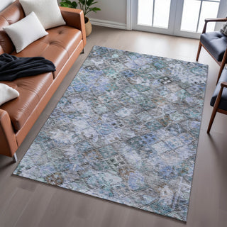 Piper Looms Mayfield Global AMF1109 Blue Machine Washable Area Rug Lifestyle Image Feature