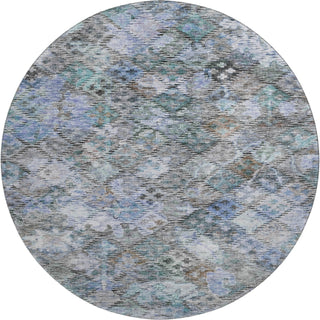 Piper Looms Mayfield Global AMF1109 Blue Machine Washable Area Rug Round Main Image