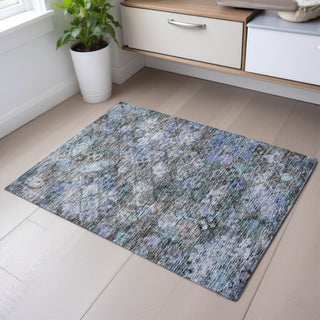 Piper Looms Mayfield Global AMF1109 Blue Machine Washable Area Rug Scatter Lifestyle Image Feature