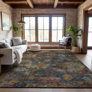 Piper Looms Mayfield Global AMF1109 Gray Machine Washable Area Rug Lifestyle Image Feature