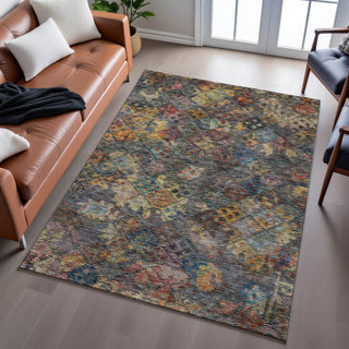 Piper Looms Mayfield Global AMF1109 Gray Machine Washable Area Rug Lifestyle Image Feature
