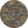 Piper Looms Mayfield Global AMF1109 Gray Machine Washable Area Rug Round Main Image