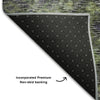 Piper Looms Mayfield Global AMF1109 Green Machine Washable Area Rug Backing Image