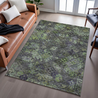 Piper Looms Mayfield Global AMF1109 Green Machine Washable Area Rug Lifestyle Image Feature