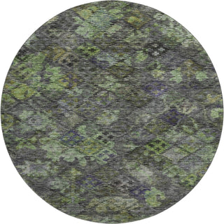 Piper Looms Mayfield Global AMF1109 Green Machine Washable Area Rug Round Main Image