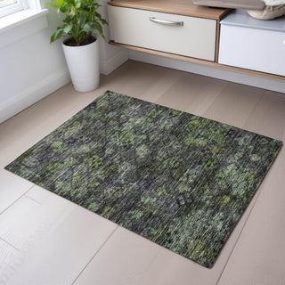 Piper Looms Mayfield Global AMF1109 Green Machine Washable Area Rug Scatter Lifestyle Image Feature