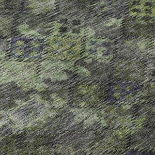 Piper Looms Mayfield Global AMF1109 Green Machine Washable Area Rug Swatch Image