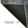 Piper Looms Mayfield Global AMF1109 Teal Machine Washable Area Rug Backing Image