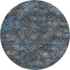 Piper Looms Mayfield Global AMF1109 Teal Machine Washable Area Rug Round Main Image