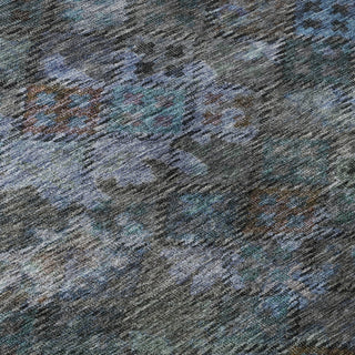 Piper Looms Mayfield Global AMF1109 Teal Machine Washable Area Rug Swatch Image