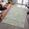 Piper Looms Mayfield Damask AMF1110 Aloe Machine Washable Area Rug Lifestyle Image Feature
