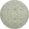 Piper Looms Mayfield Damask AMF1110 Aloe Machine Washable Area Rug Round Main Image