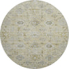 Piper Looms Mayfield Damask AMF1110 Beige Machine Washable Area Rug Round Main Image