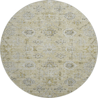 Piper Looms Mayfield Damask AMF1110 Beige Machine Washable Area Rug Round Main Image