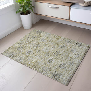 Piper Looms Mayfield Damask AMF1110 Beige Machine Washable Area Rug Scatter Lifestyle Image Feature