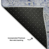 Piper Looms Mayfield Damask AMF1110 Blue Machine Washable Area Rug Backing Image