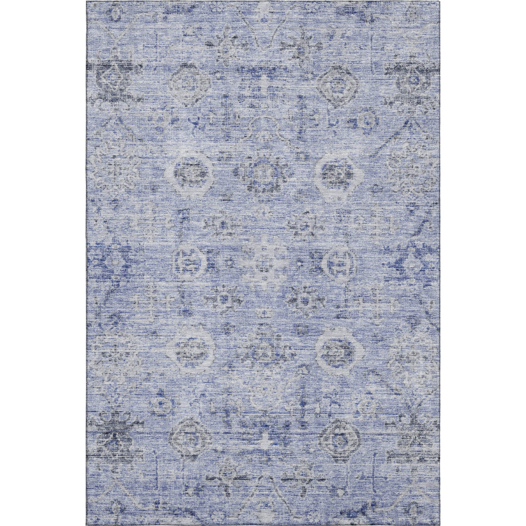Piper Looms Mayfield Damask AMF1110 Blue Machine Washable Area Rug main image