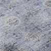 Piper Looms Mayfield Damask AMF1110 Blue Machine Washable Area Rug Swatch Image